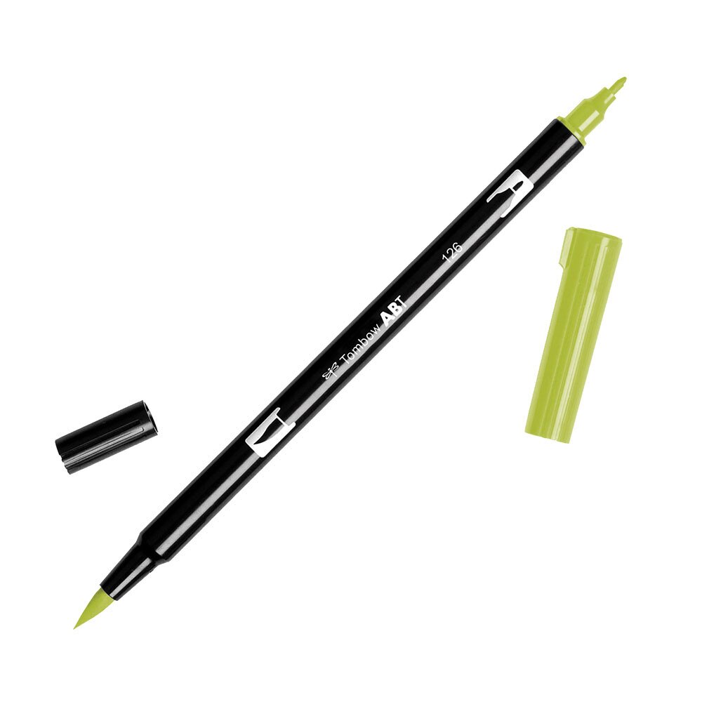 Tombow Dual-Tip Brush Marker Pen – Light Olive